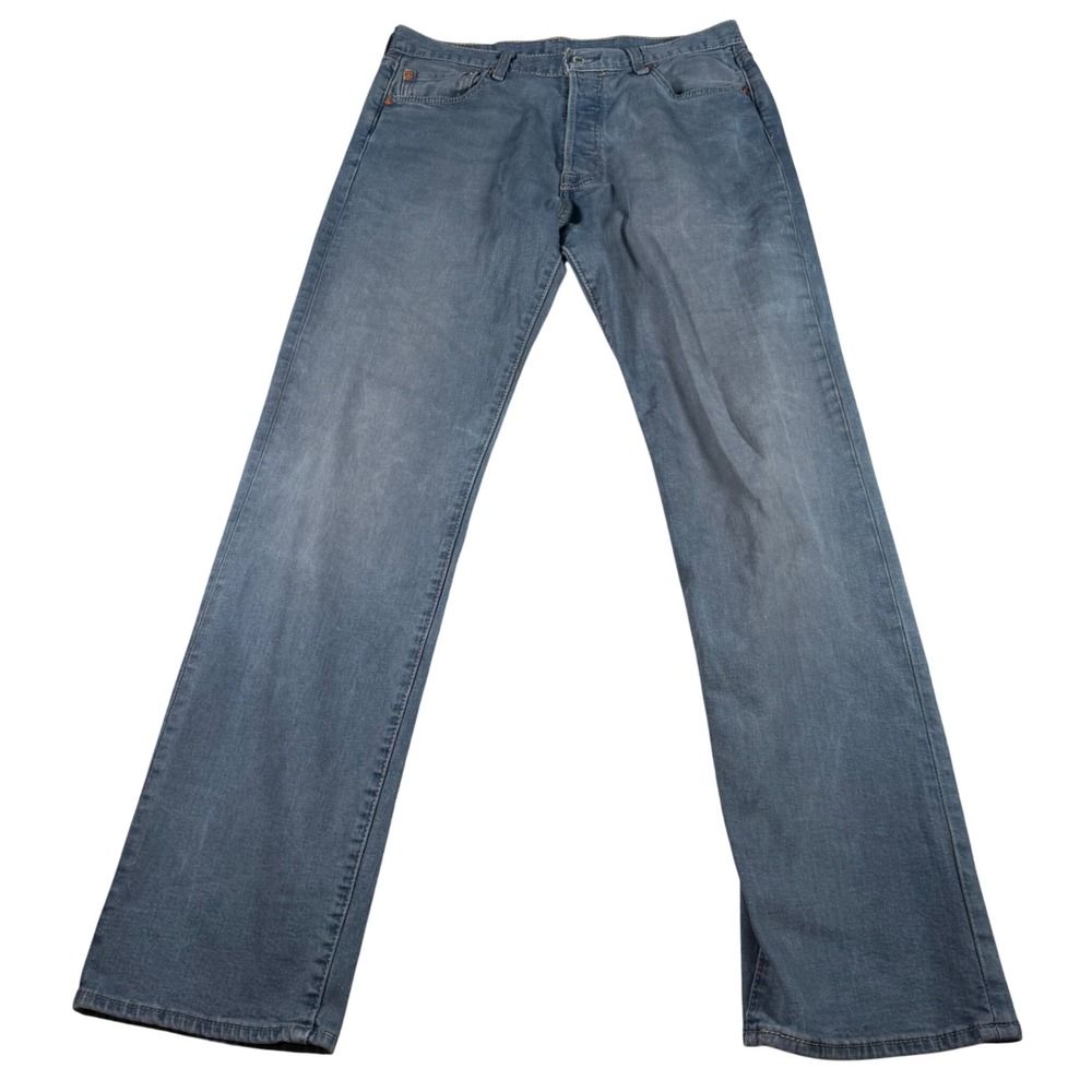 Levi's 501 Original Fit Jeans Mens 33x34 (FITS 33x33) Blue Faded Button Fly